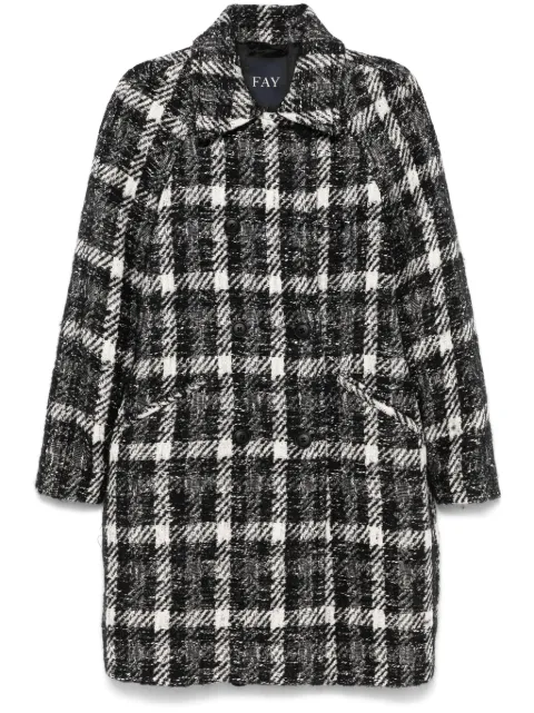Fay double-breasted coat Black NAW62493280WHY