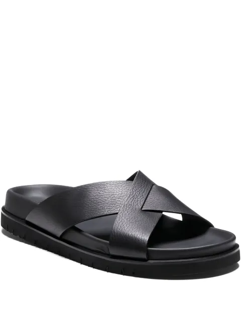 Fratelli Rossetti leather cross sandals Black 47141