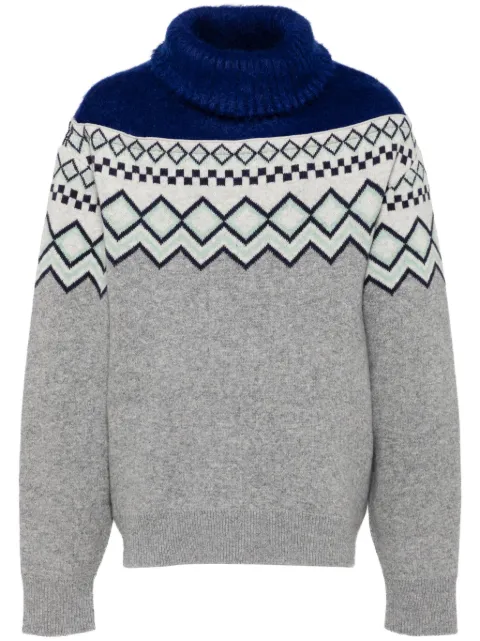 Facetasm contrasting-panel jumper Grey KRKNU01