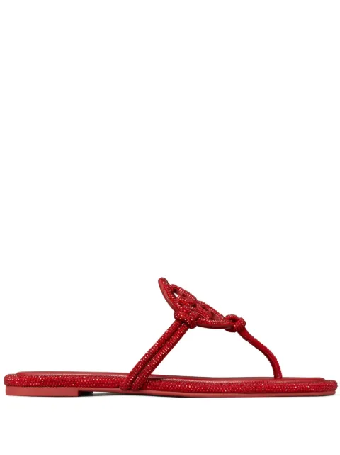 Tory Burch Miller pavé knotted sandals Red 152177