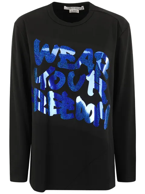 Comme Des Garçons Comme Des Garçons logo lettering t-shirt Black RNT004W241