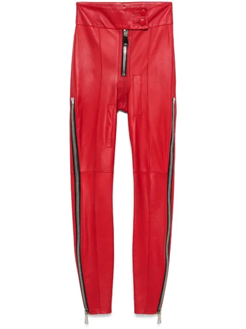MITILIANE COUTURE leather trousers Red 5942664548885
