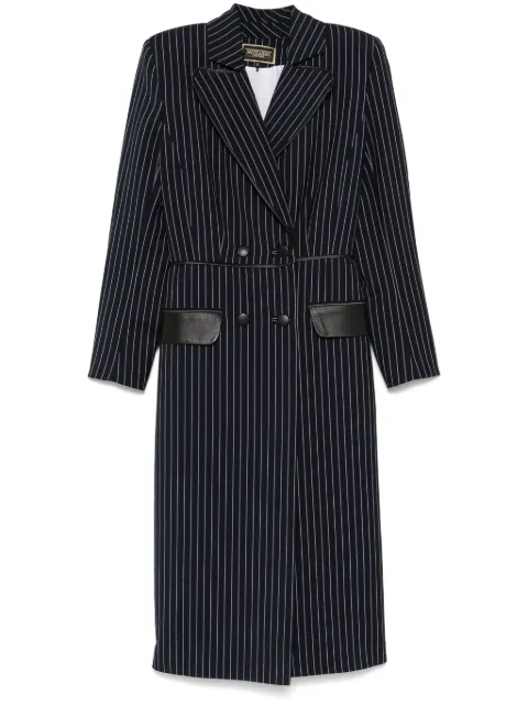 MITILIANE COUTURE pinstriped coat Blue 5942664548649