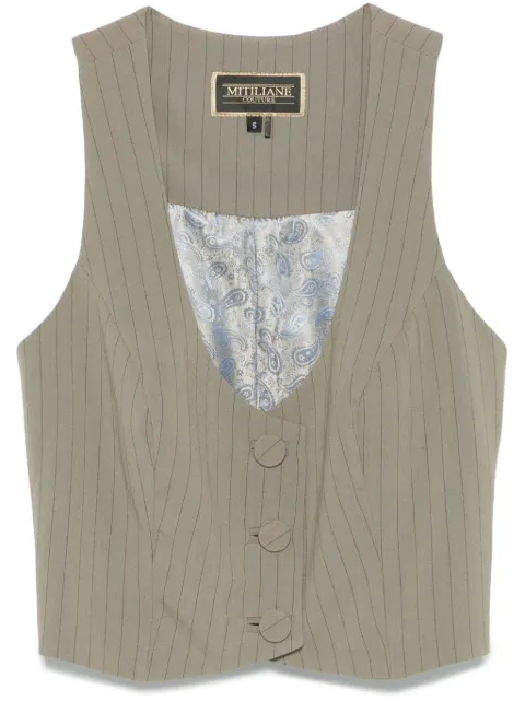 MITILIANE COUTURE striped vest Green 5942664548793