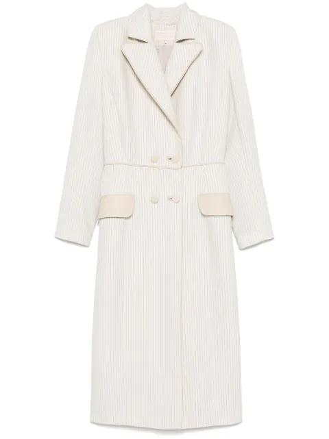 MITILIANE COUTURE pinstriped trench coat Neutrals 5942664548656