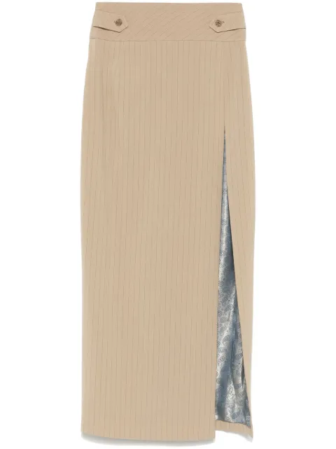 MITILIANE COUTURE pinstriped maxi skirt Neutrals 5942664548823