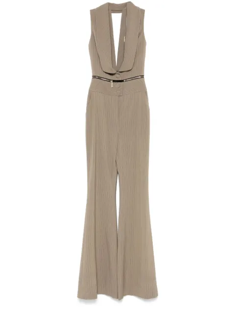 MITILIANE COUTURE striped zipped jumpsuit Green 5942664548892