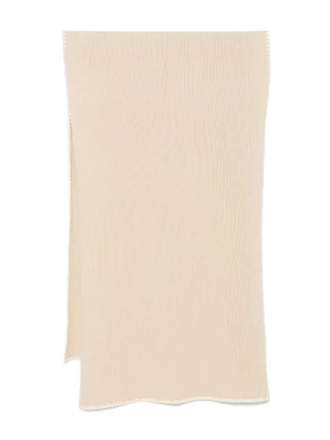 TOTEME whipstitch-trim scarf Neutrals 241WSC1233YA0004045