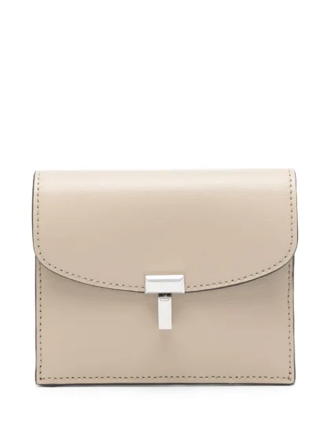 TOTEME T-lock leather card holder Neutrals 251WAM0042LE0025125