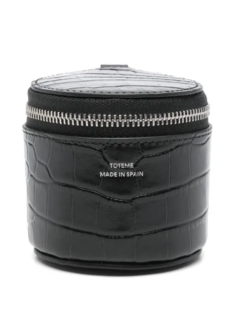 TOTEME crocodile-embossed jewelry box Black 251WAM0044LE0076001