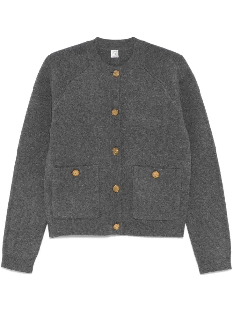 TOTEME hammered-buttons cardigan Grey 251WRT4357YA0132074