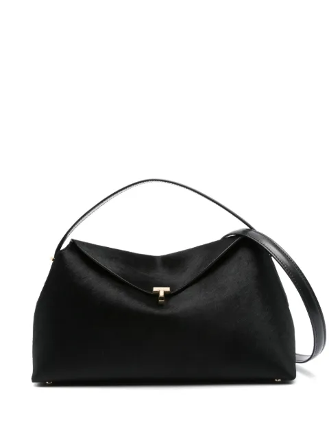 TOTEME T-Lock pony hair top handle bag Black 251WAL961LE0112001