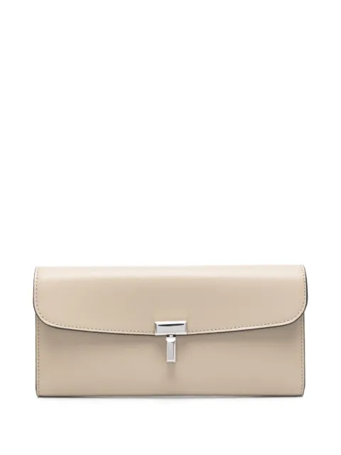 TOTEME T-lock leather wallet Neutrals 251WAM0041LE0025125