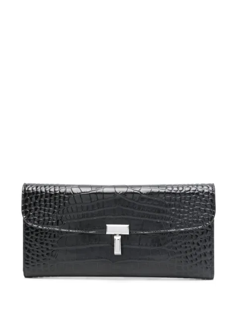 TOTEME T-lock crocodile-embossed wallet Black 251WAM0041LE0076001
