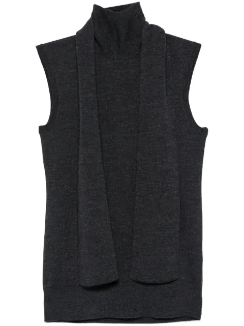 TOTEME scarf-detailing sleeveless top Grey 251WRT4388YA0133083