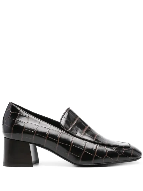 TOTEME 55mm block-heel pumps Brown 241WAS983LE0023034