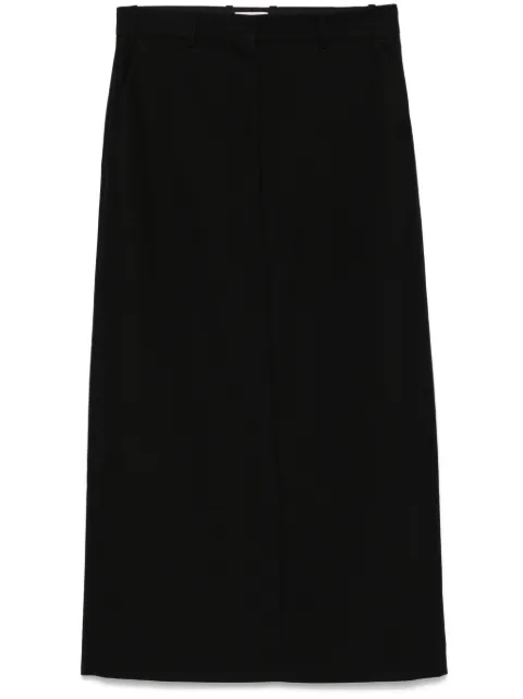 TOTEME low-waist straight maxi skirt Black 251WRB4288FB0026001
