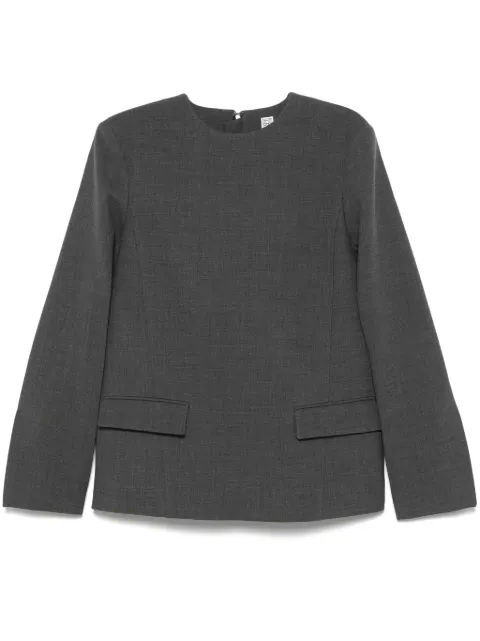 TOTEME mélange-effect blouse Grey 251WRT0459FB0061074