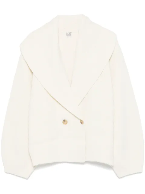 TOTEME shawl-lapel cardigan Neutrals 251WRT4354YA0110106