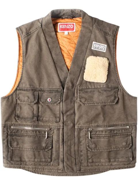 Kenzo multi-pocket gilet Brown FE65VE0089GK