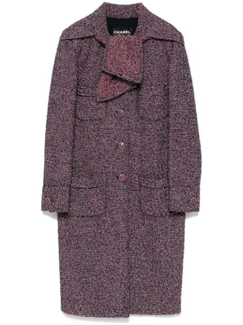 CHANEL Pre-Owned 2016 tweed coat Blue P53413V38270