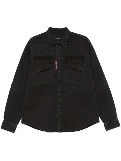 DSQUARED2 Ranger logo-embroidered shirt Black S74DM0875S78205