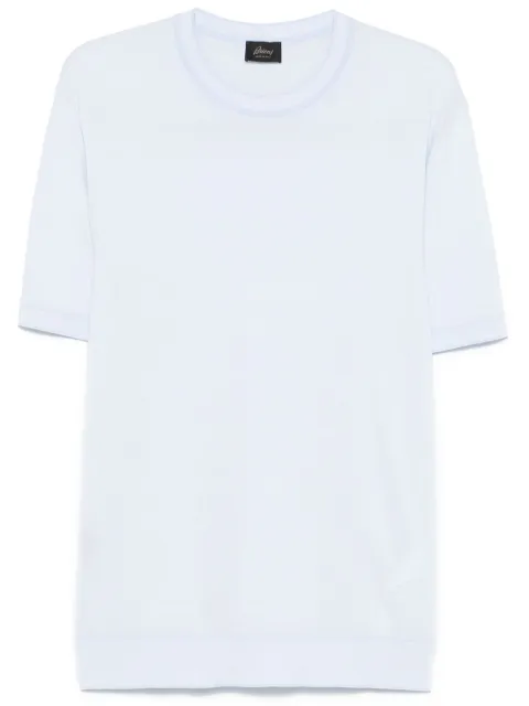 Brioni fine-knit T-shirt Blue UMR00LPBK114991