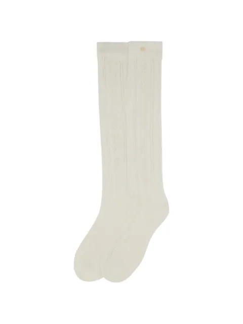 Valentino Garavani VLogo perforated socks White VKI02FAS9