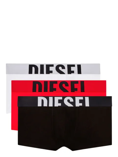 Diesel logo-waistband boxer briefs (pack of three) Red A153800WIAN