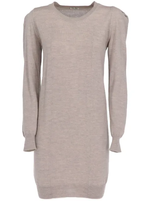 Miu Miu Pre-Owned 2000s wool dress Grey MIU180PS