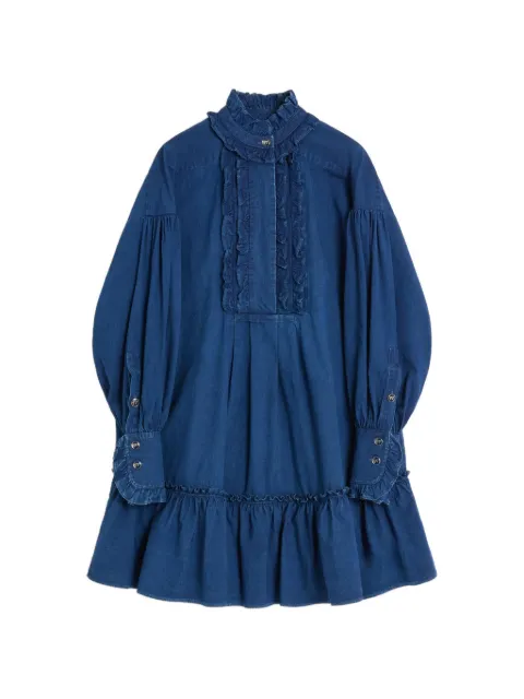 Valentino Garavani ruffle-detail denim dress Blue BDA02S94B