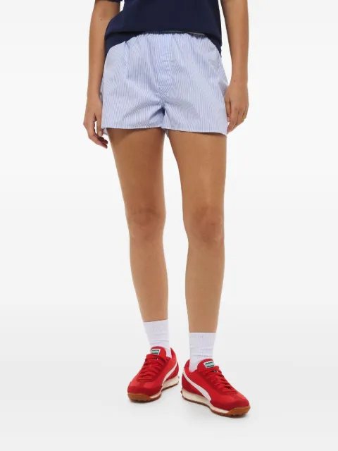 Sporty & Rich logo-detailing striped boxer shorts Blue UN008S407SW