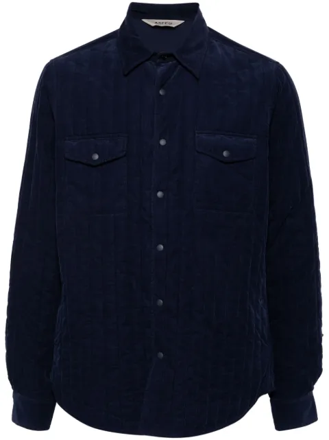 ASPESI padded velvet shirt jacket Blue CE27G536