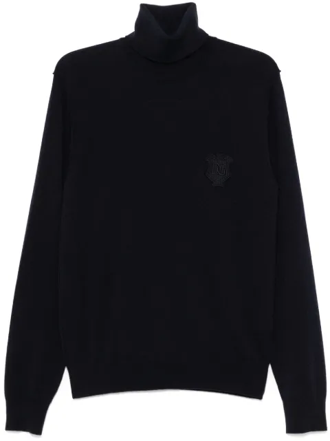 Dolce & Gabbana logo-patch sweater Blue GXW05ZJAWXS