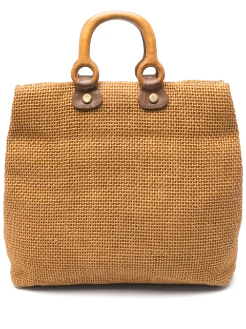 Ferragamo Pre-Owned 1970s raffia tote bag Brown SFE1200PG