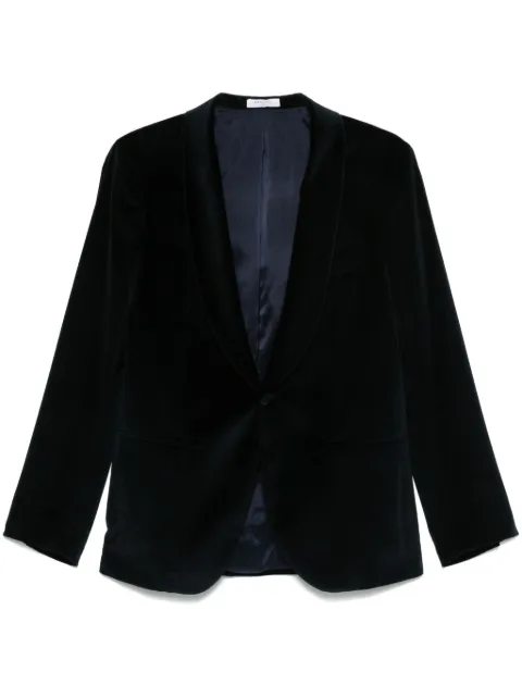 Boglioli velvet blazer Blue Y2702AFB4033