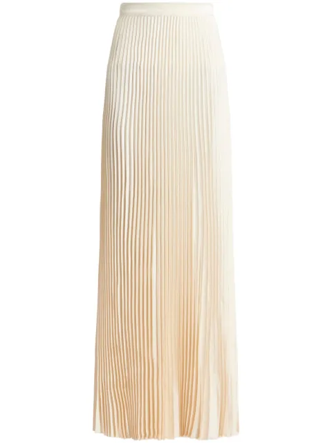 L'IDÉE Gala pleated floor-length skirt Neutrals GASO24BON