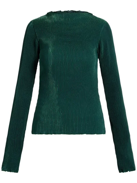 L'IDÉE Soiree blouse Green SLT024PIH