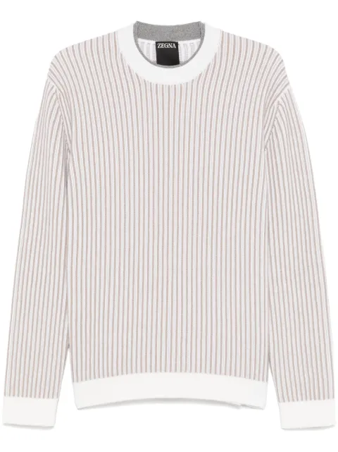 Zegna striped sweater Neutrals UEM69A8ECT110