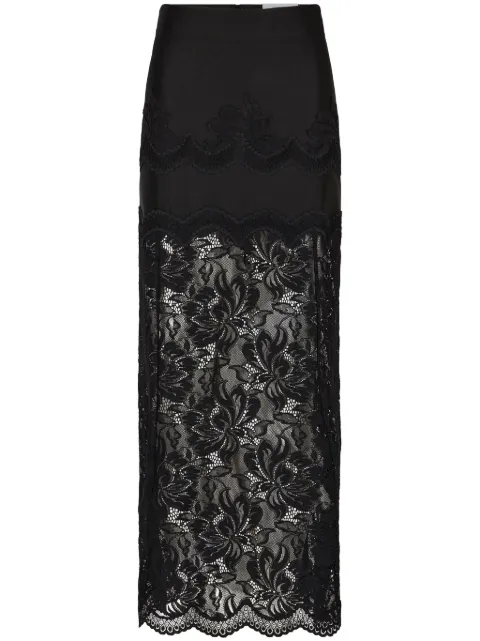 Rabanne lace maxi skirt Black 25PJJU021PA0170