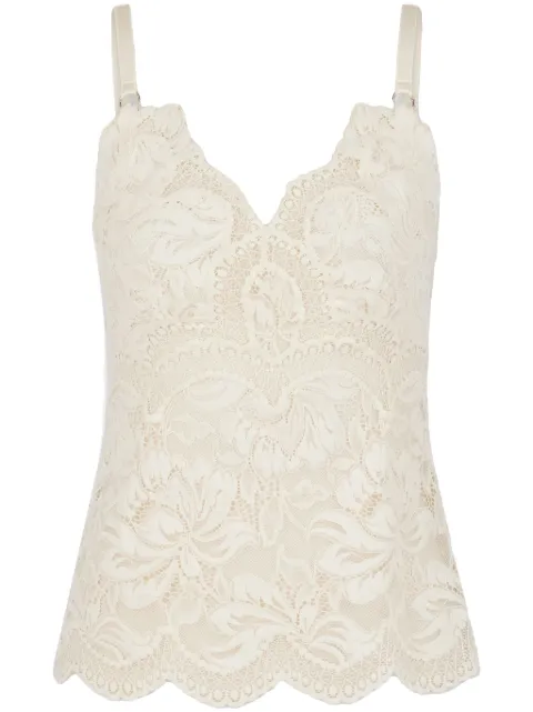 Rabanne lace tank top White 25PJTO043PA0170