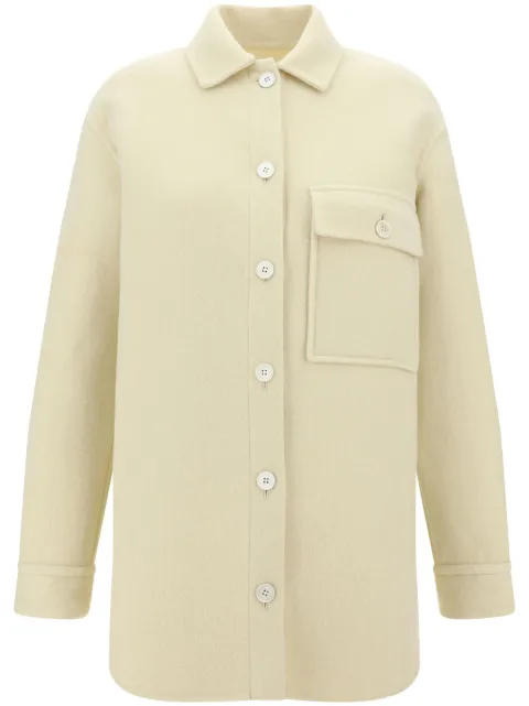 Jil Sander logo-jacquard jacket Neutrals J40BN0167J40020