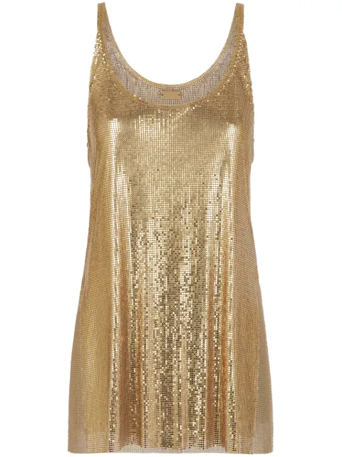 Rabanne mesh tank top Gold 25PITO054MH0006