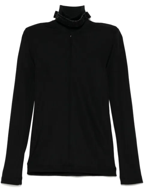 Toga Glossy rib top Black TA242JK013