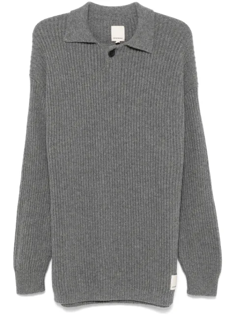 Emporio Armani ribbed-knit wool sweater Grey 6D1MZ21MH3Z