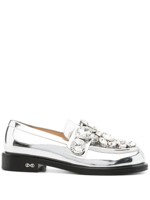 MACH & MACH crystal-embellished loafers Silver FW24S084030SPE