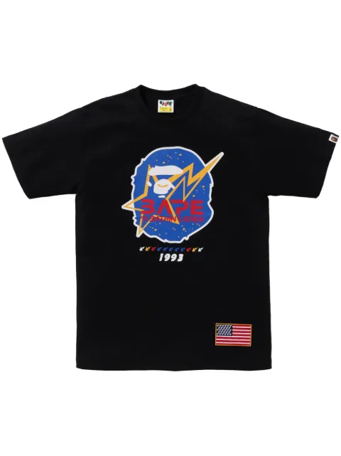 A BATHING APE® logo-print T-shirt Black 001TEK701016F