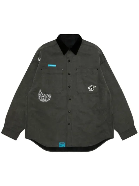 AAPE BY *A BATHING APE® logo-embroidered shirt Black AST8502XXN