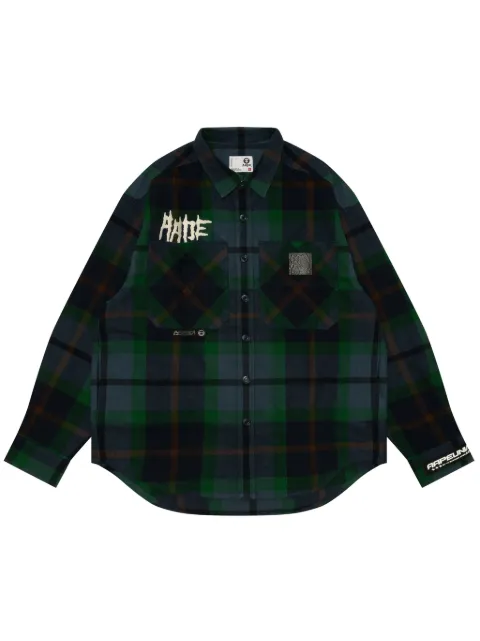 AAPE BY *A BATHING APE® plaid shirt Blue AST8504XXN