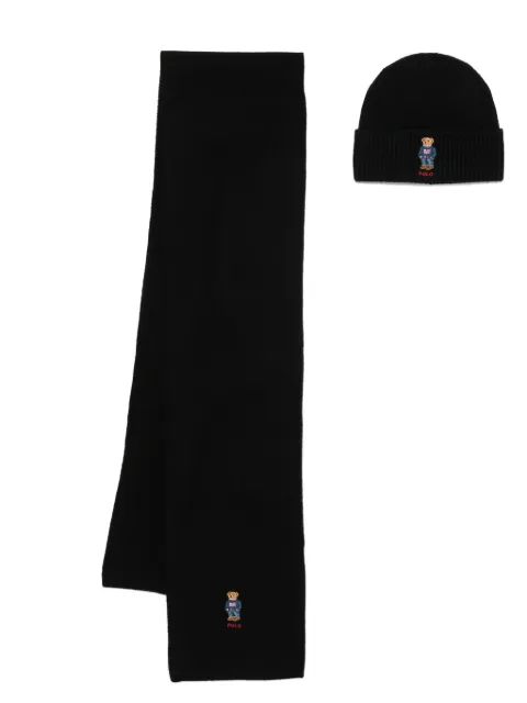 Polo Ralph Lauren Polo Bear-motif scarf set Black 449959532001